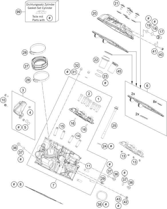 Náhled schématu CYLINDER HEAD REAR