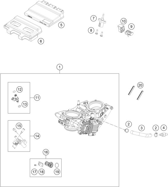 Náhled schématu THROTTLE BODY