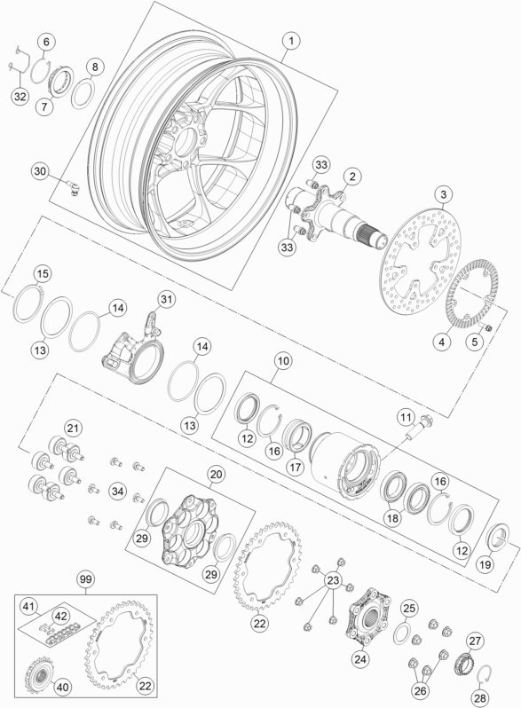 Náhled schématu REAR WHEEL