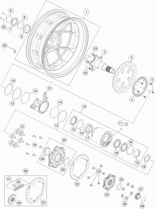 Náhled schématu REAR WHEEL