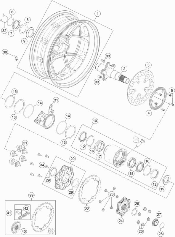 Náhled schématu REAR WHEEL