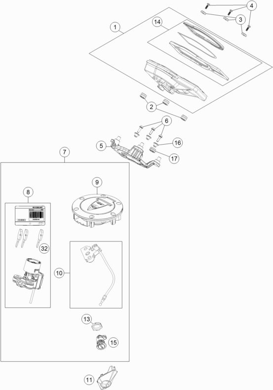 Náhled schématu INSTRUMENTS / LOCK SYSTEM