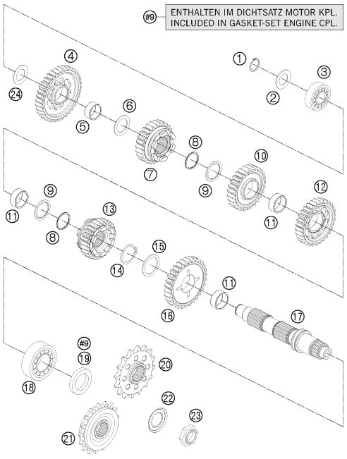 Náhled schématu TRANSMISSION II - COUNTERSHAFT