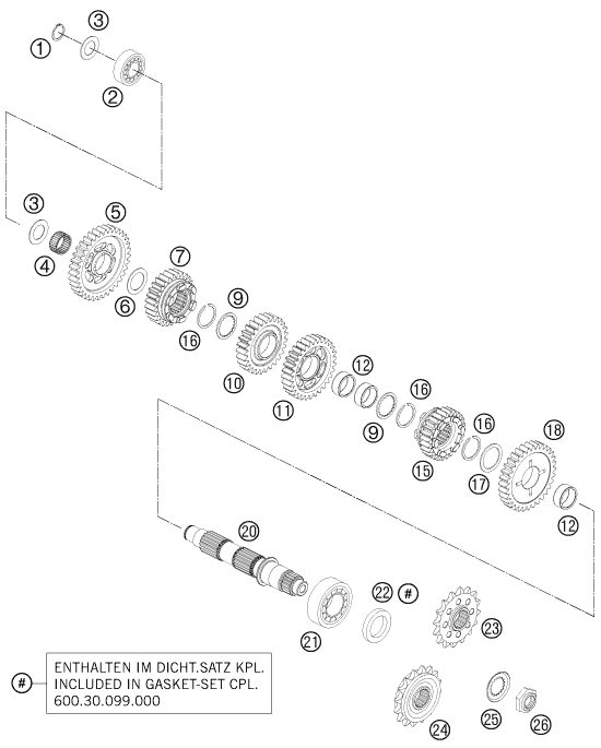 Náhled schématu TRANSMISSION II - COUNTERSHAFT
