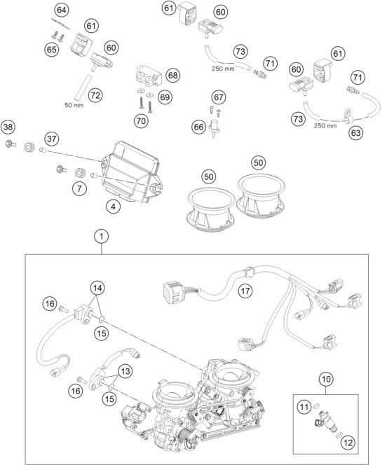 Náhled schématu THROTTLE BODY