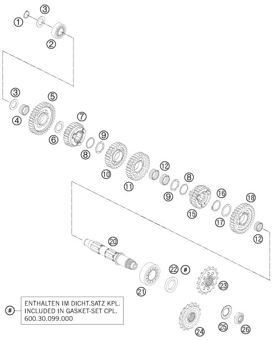 Náhled schématu TRANSMISSION II - COUNTERSHAFT