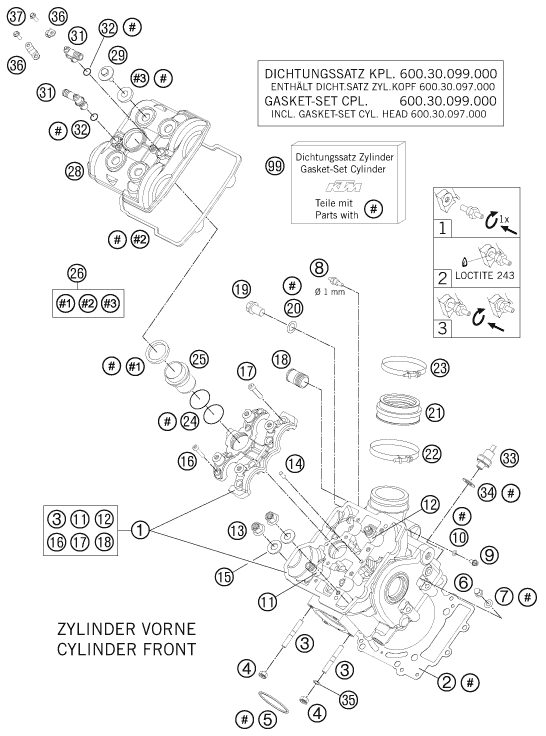 Náhled schématu CYLINDER HEAD FRONT