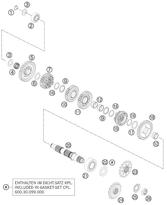 Náhled schématu TRANSMISSION II - COUNTERSHAFT