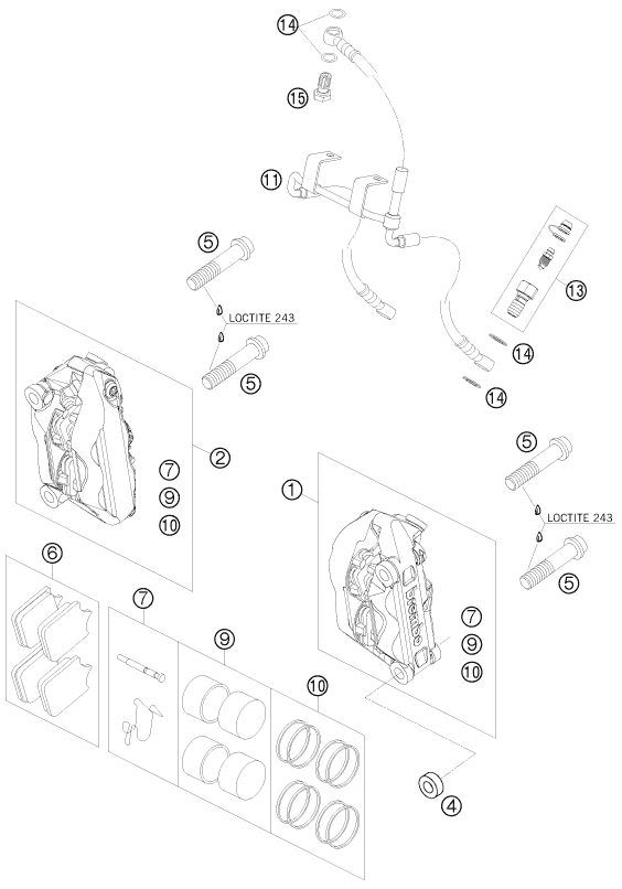 Náhled schématu FRONT BRAKE CALIPER