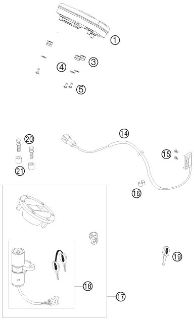Náhled schématu INSTRUMENTS / LOCK SYSTEM