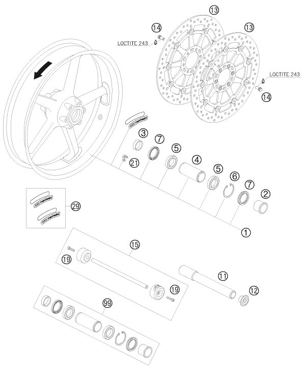 Náhled schématu FRONT WHEEL