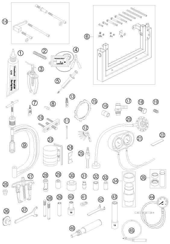 Náhled schématu Special tools (engine)