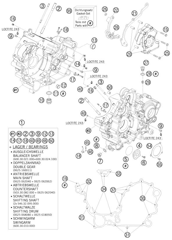 Náhled schématu ENGINE CASE