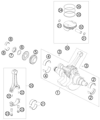 Náhled schématu CRANKSHAFT, PISTON
