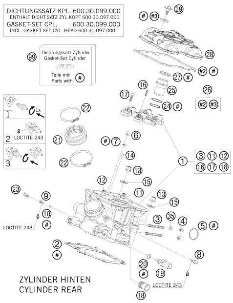 Náhled schématu CYLINDER HEAD REAR