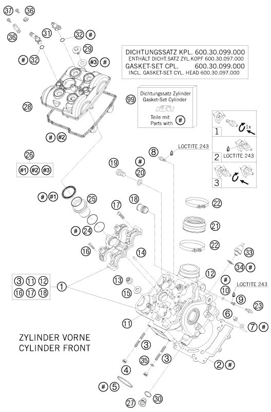 Náhled schématu CYLINDER HEAD FRONT