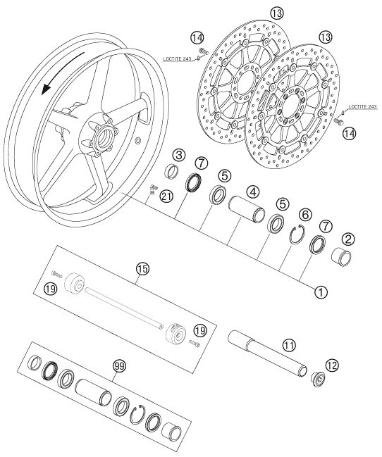 Náhled schématu FRONT WHEEL