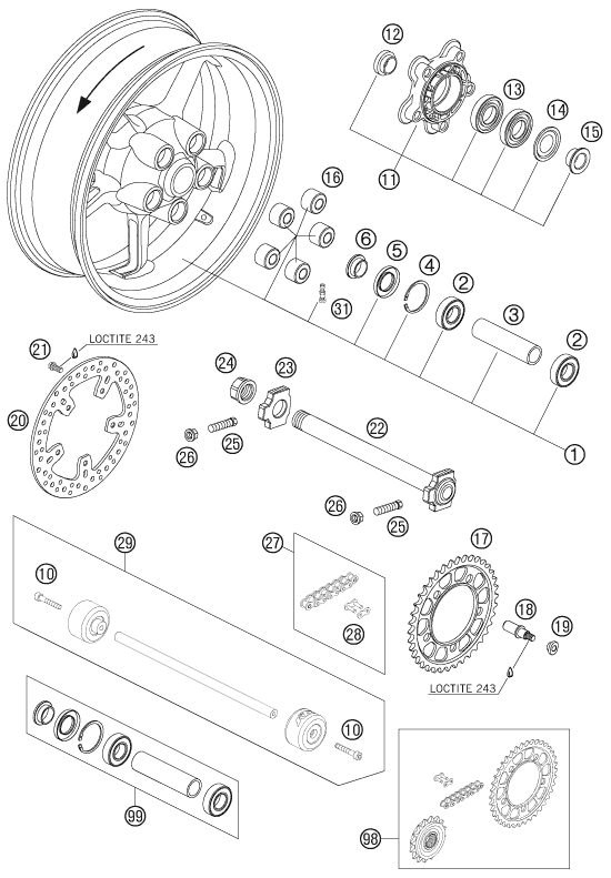 Náhled schématu REAR WHEEL