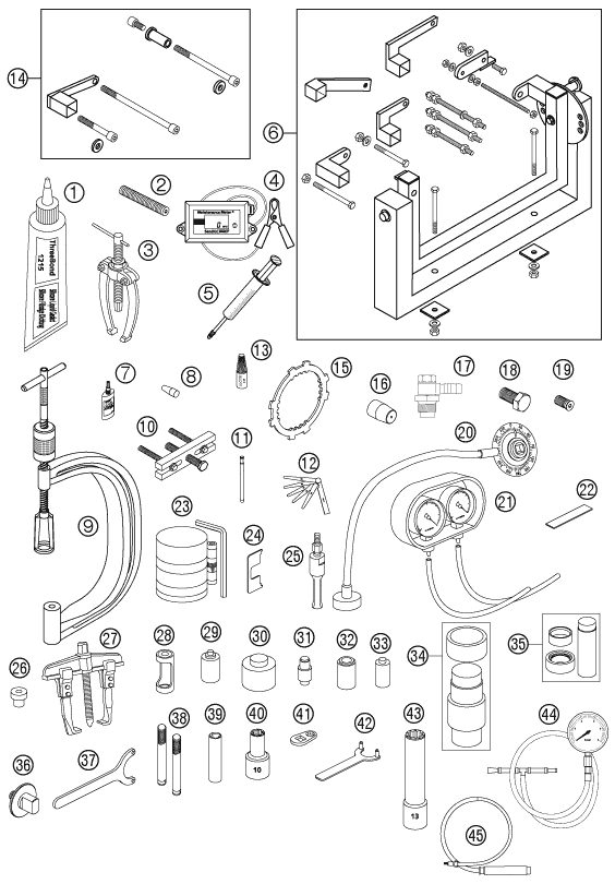 Náhled schématu Special tools (engine)