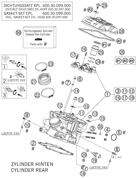 Náhled schématu CYLINDER HEAD REAR