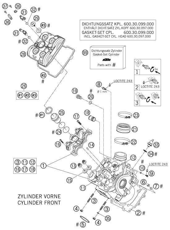 Náhled schématu CYLINDER HEAD FRONT
