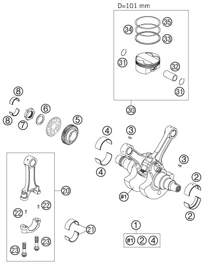 Náhled schématu CRANKSHAFT, PISTON