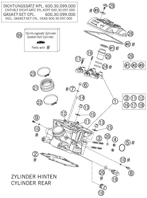 Náhled schématu CYLINDER HEAD REAR