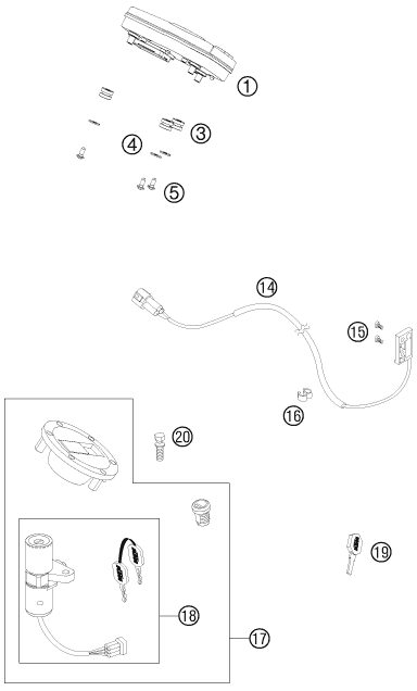 Náhled schématu INSTRUMENTS / LOCK SYSTEM