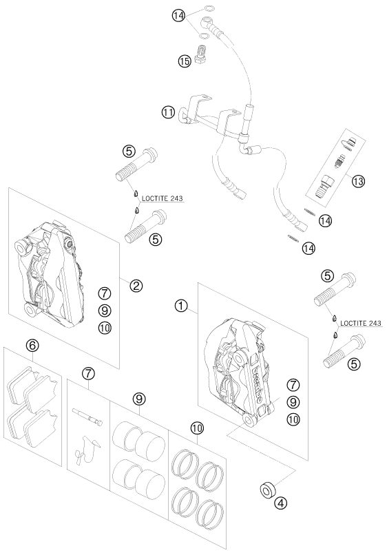 Náhled schématu FRONT BRAKE CALIPER