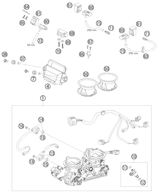 Náhled schématu THROTTLE BODY
