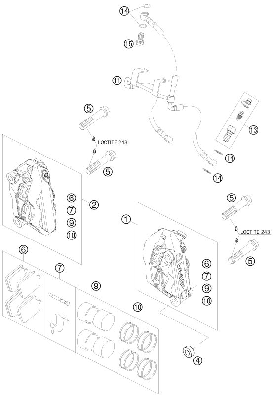 Náhled schématu FRONT BRAKE CALIPER
