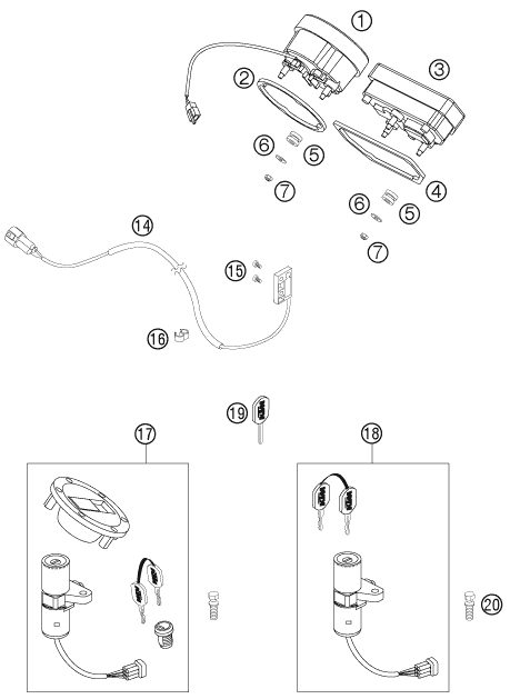 Náhled schématu INSTRUMENTS / LOCK SYSTEM