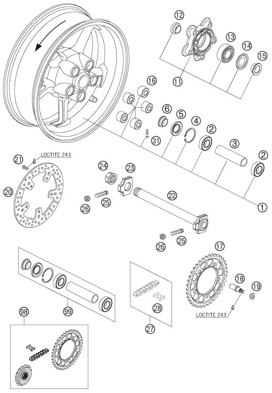 Náhled schématu REAR WHEEL