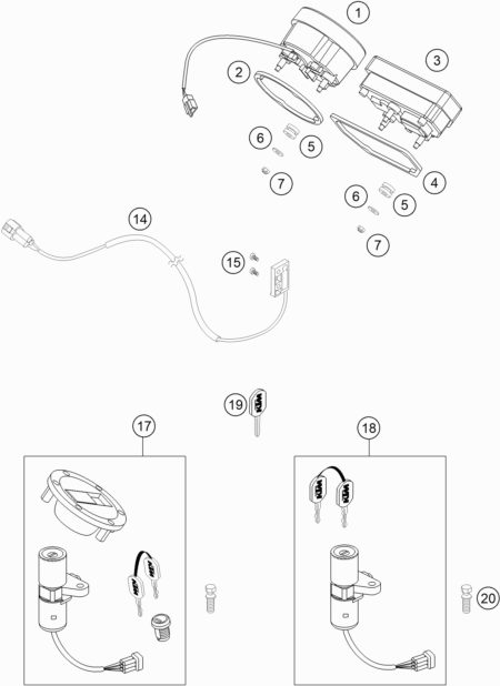Náhled schématu INSTRUMENTS / LOCK SYSTEM