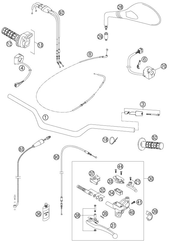 Náhled schématu HANDLEBAR, CONTROLS