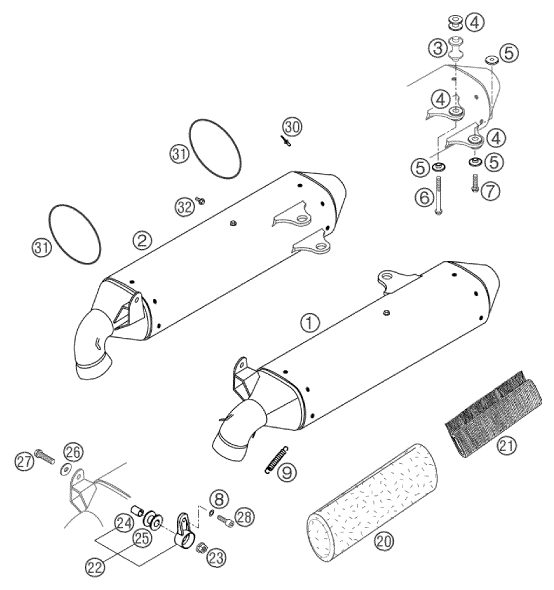 Náhled schématu EXHAUST SYSTEM