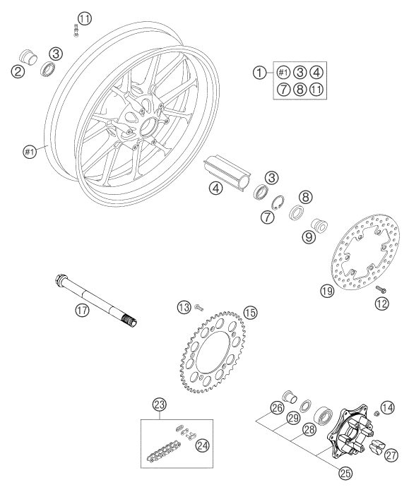 Náhled schématu REAR WHEEL