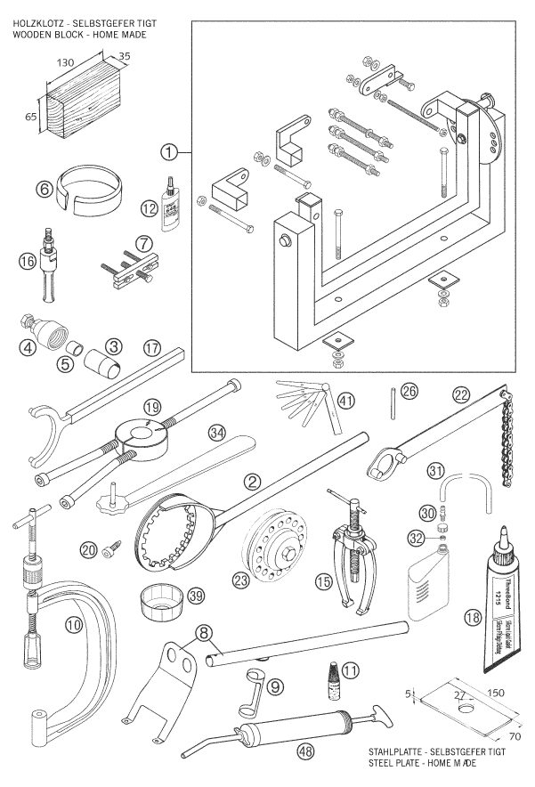 Náhled schématu Special tools (engine)