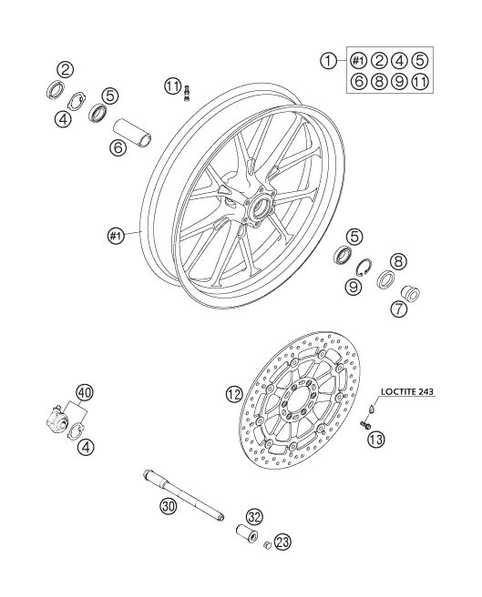 Náhled schématu FRONT WHEEL