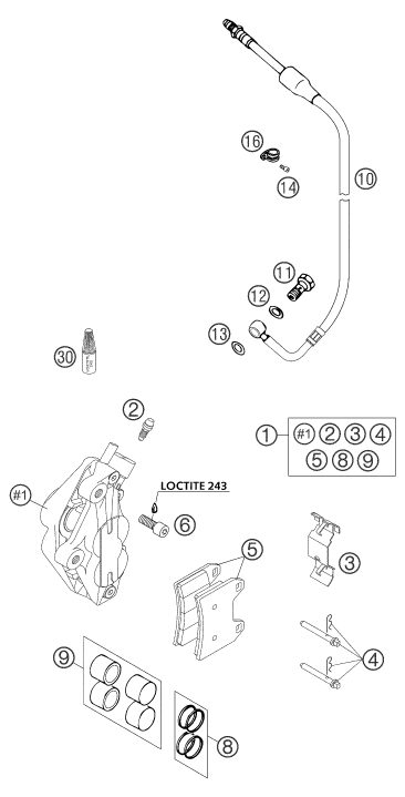 Náhled schématu FRONT BRAKE CALIPER
