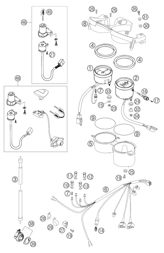 Náhled schématu INSTRUMENTS / LOCK SYSTEM