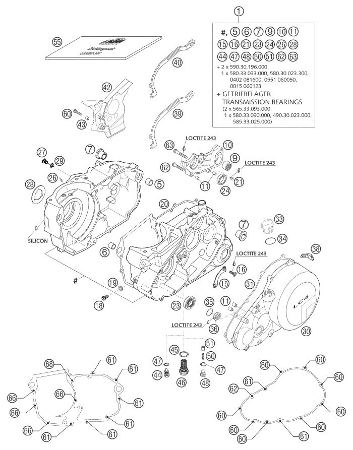 Náhled schématu ENGINE CASE