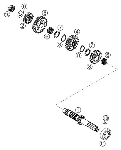 Náhled schématu TRANSMISSION I - MAIN SHAFT