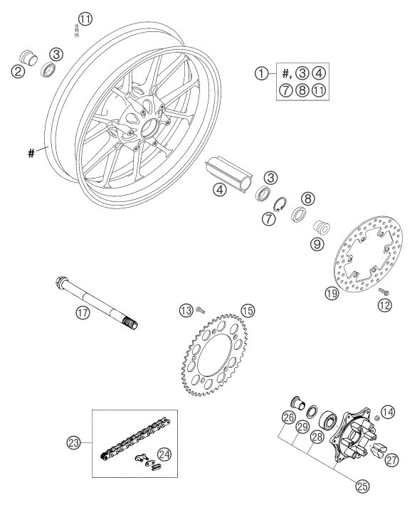 Náhled schématu REAR WHEEL
