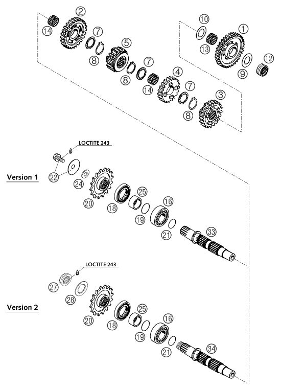 Náhled schématu TRANSMISSION II - COUNTERSHAFT
