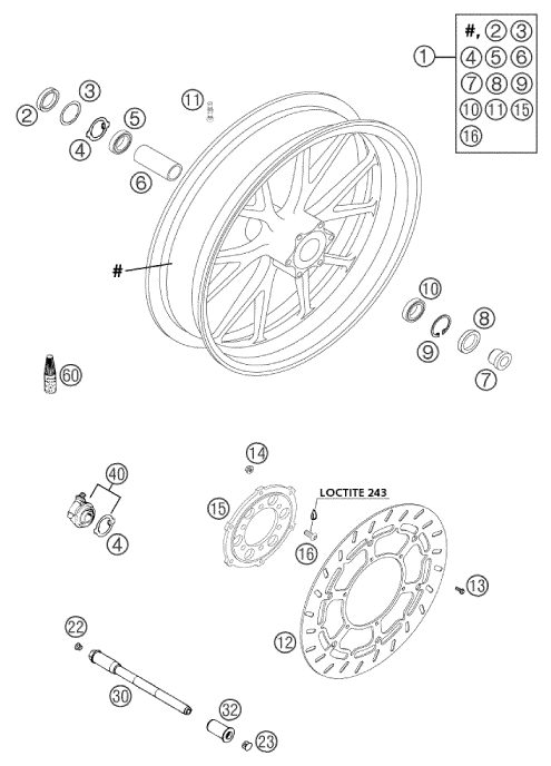 Náhled schématu FRONT WHEEL