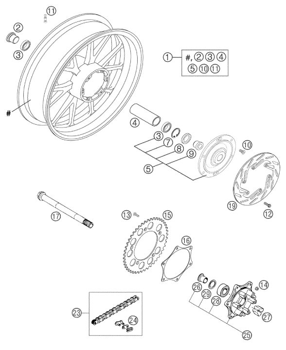Náhled schématu FRONT WHEEL