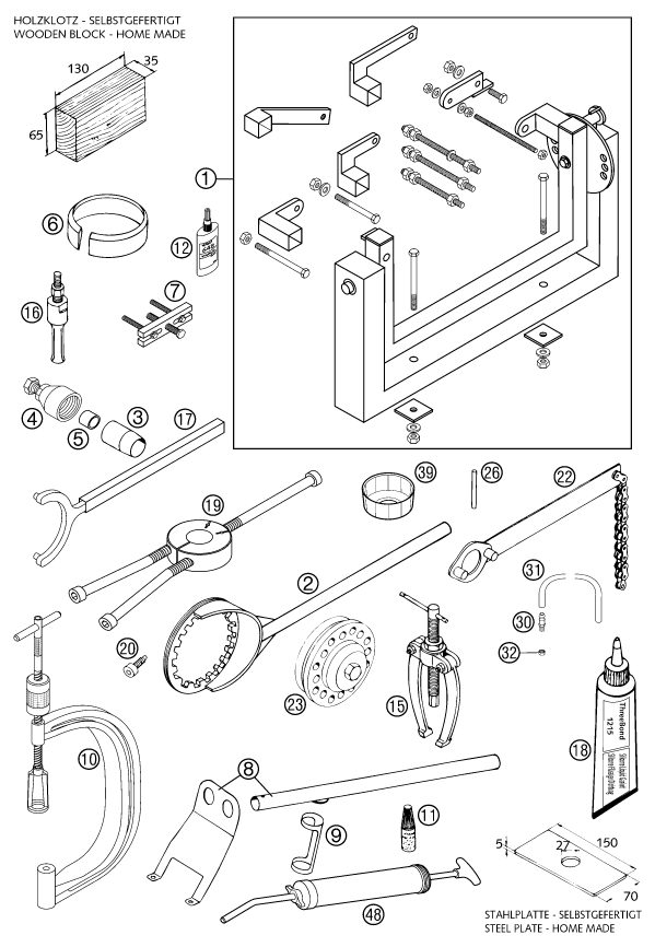 Náhled schématu Special tools (engine)