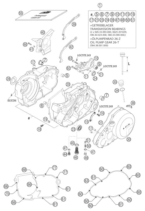 Náhled schématu ENGINE CASE