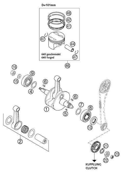 Náhled schématu CRANKSHAFT, PISTON